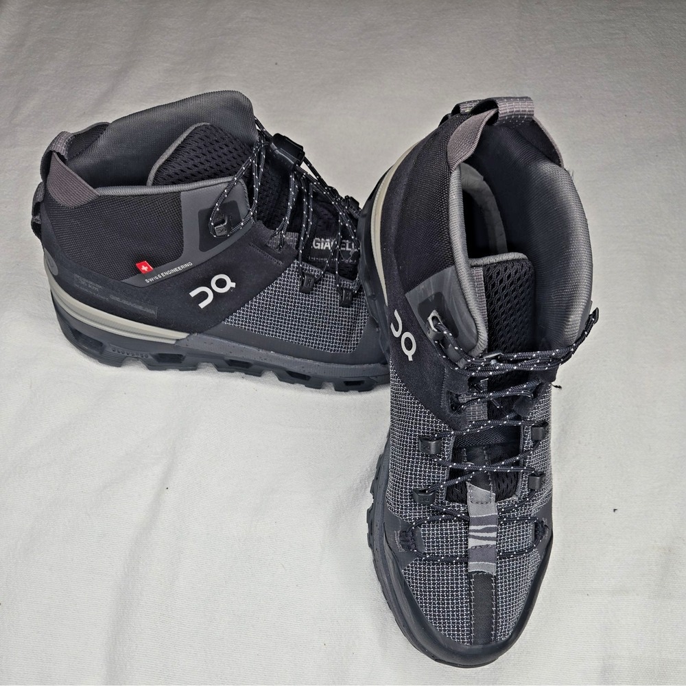 On Cloud Trax WP Trainers Waterproof Trainers Hiking Outdoor Black Shoes W7.5